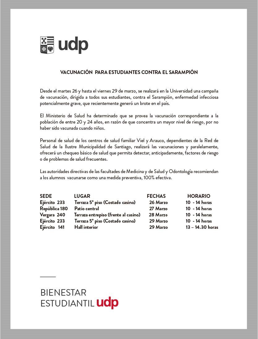 Vacunación para Estudiantes contra el Sarampión
