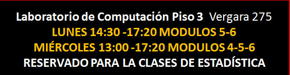Disponibilidad de Uso: «Laboratorio Computación Piso 3»