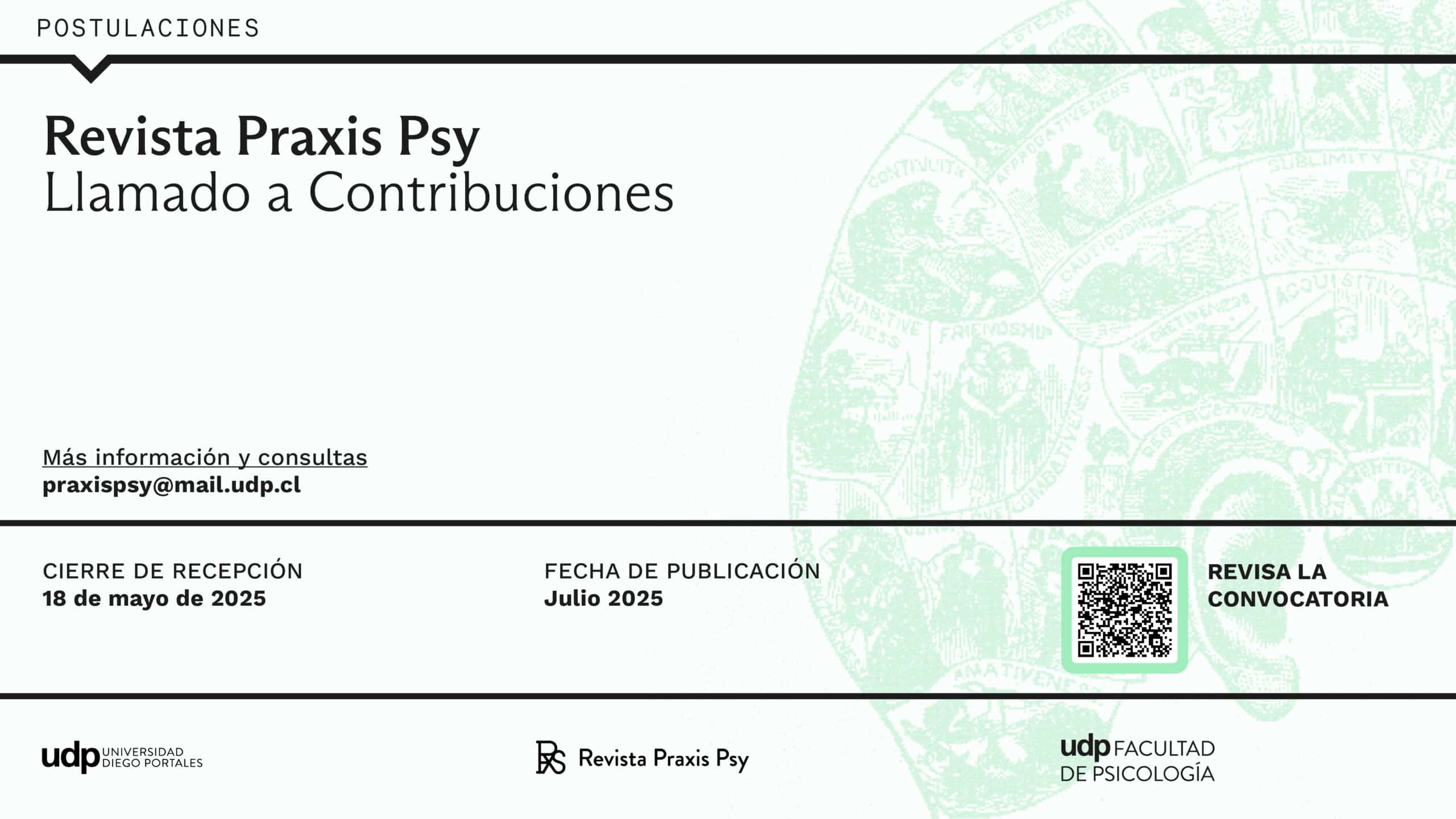 Convocatoria número abierto de invierno 2025 Praxis Psy